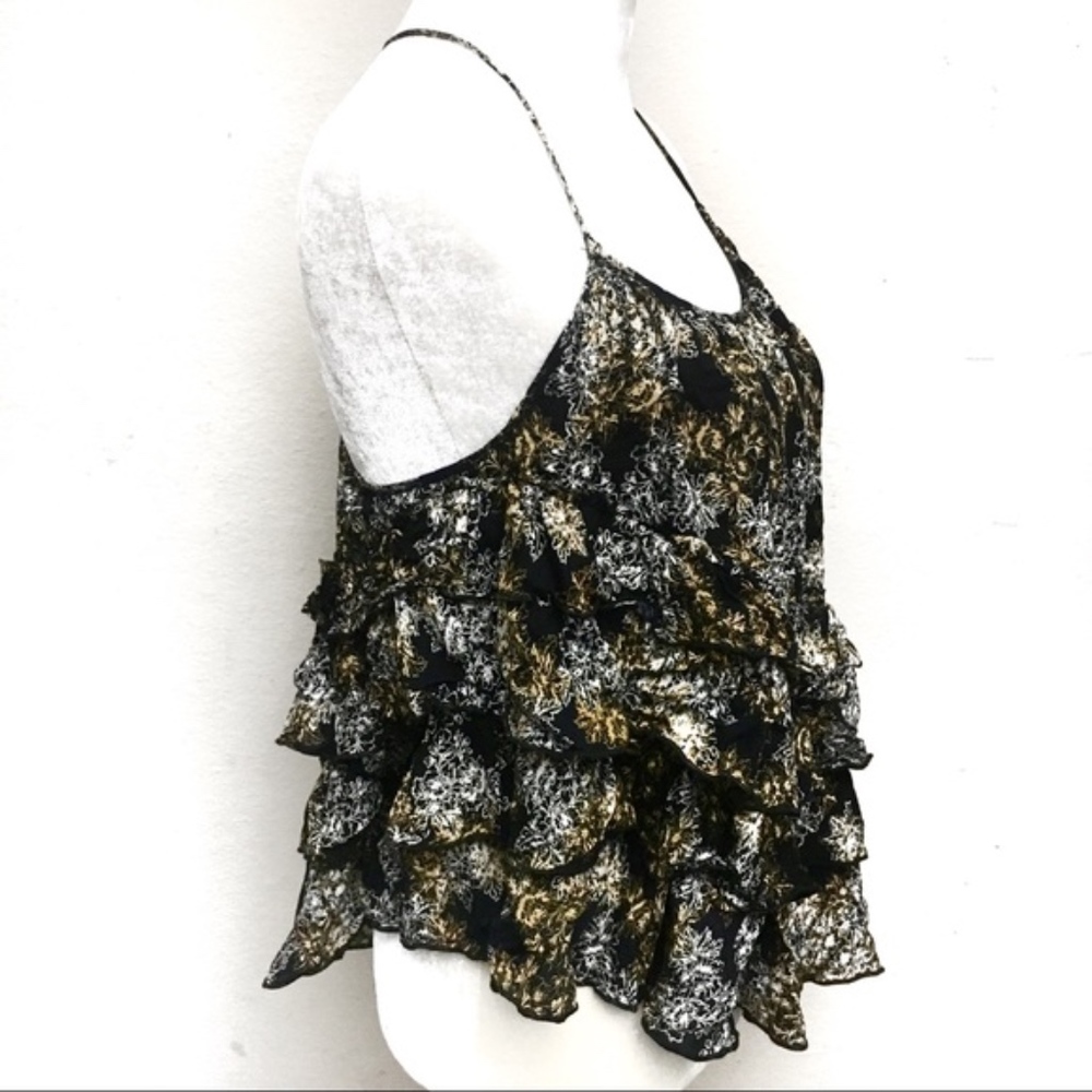 💎 Free People asymmetric floral ruffle blouse - Picture 4 of 8